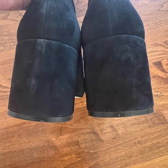 Anthropologie M4D3 Helen Black Suede Pumps Size 10 - Picture 7 of 7